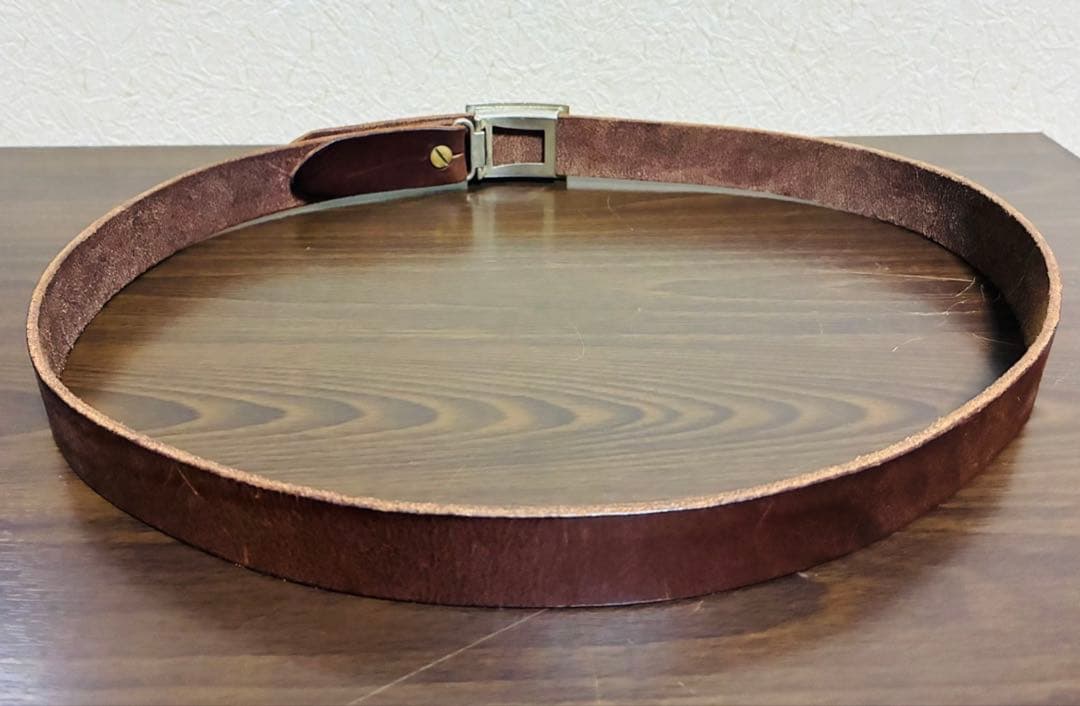 【希少】RRL レザーベルト　スライダーバックル　シルバー　ブラウン　廃盤モデル