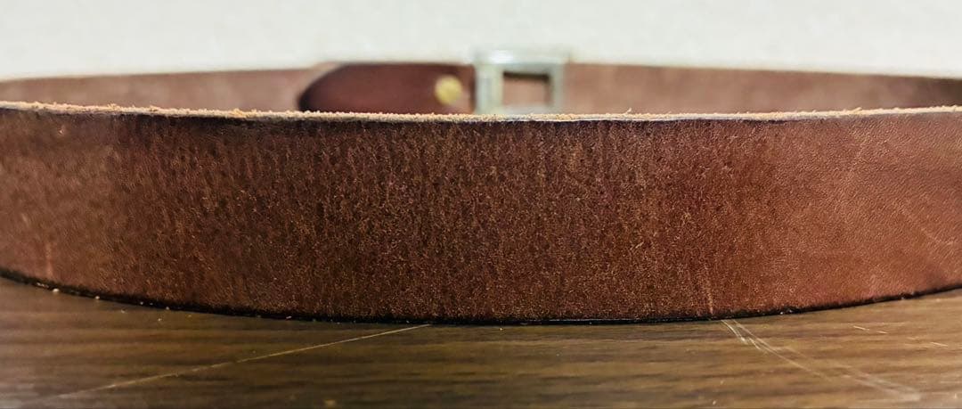 【希少】RRL レザーベルト　スライダーバックル　シルバー　ブラウン　廃盤モデル