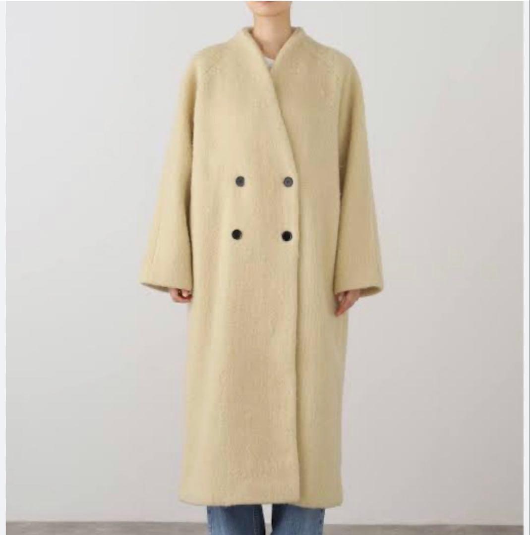 アンヌークanuke Collarless ShaggyCoat シャギーコート