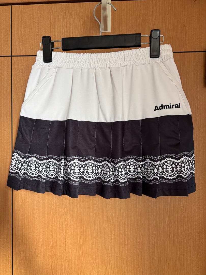 Admiral ホワイト✖️ブラック レース柄トップスとスコートセット