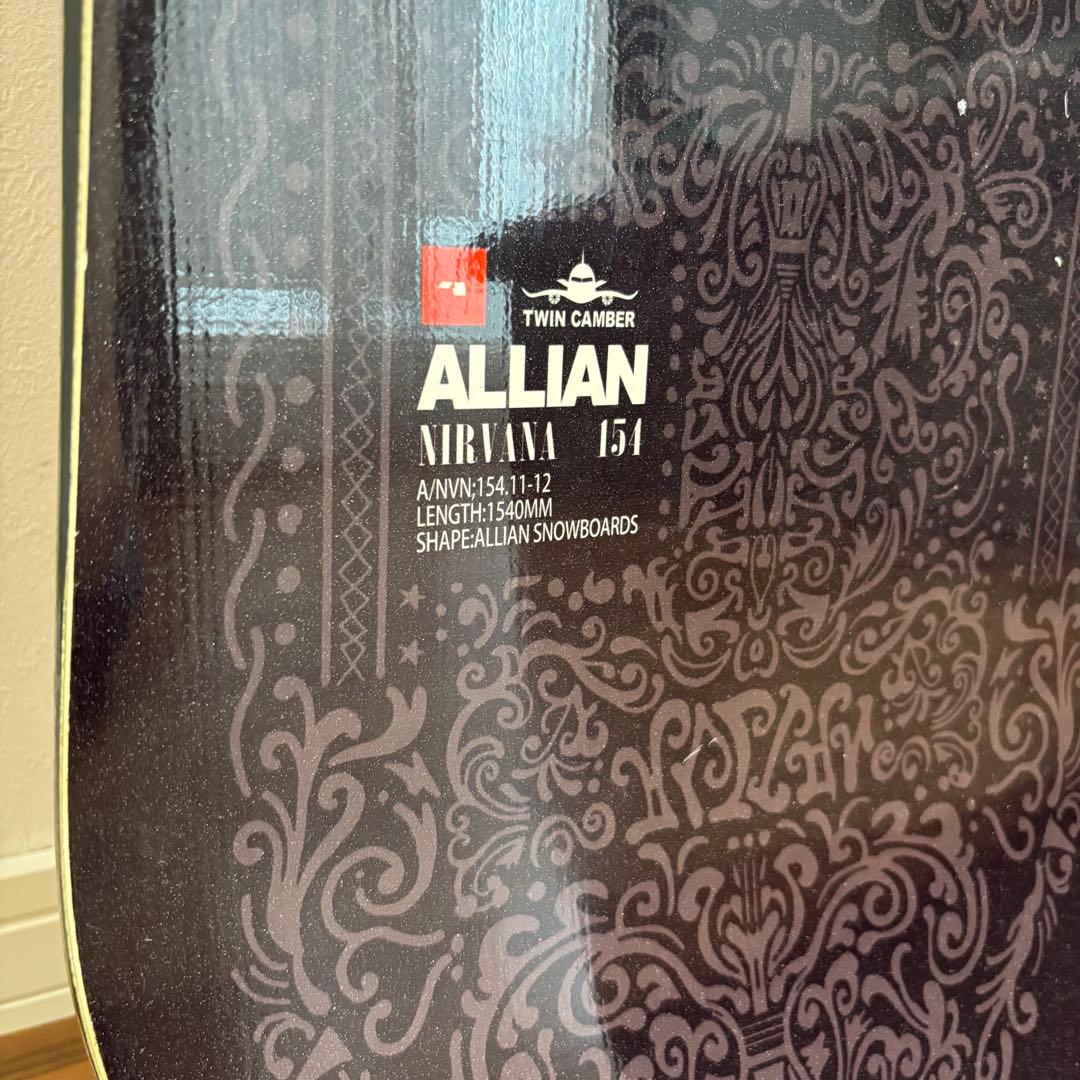 スノーボード（ALLIAN）154cm ビンディング（RIDE）付き セット
