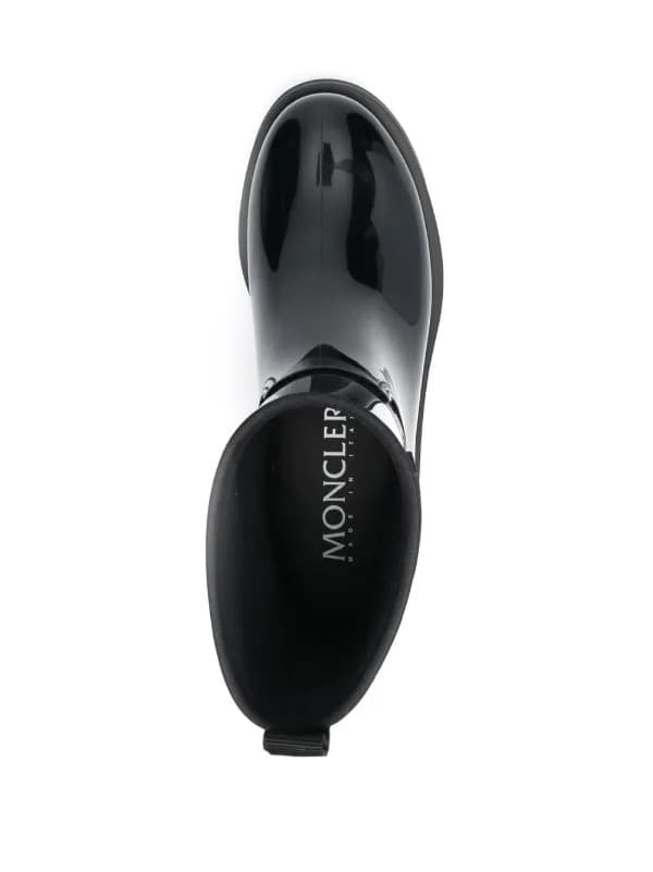 MONCLER ブラックラバーレインブーツ