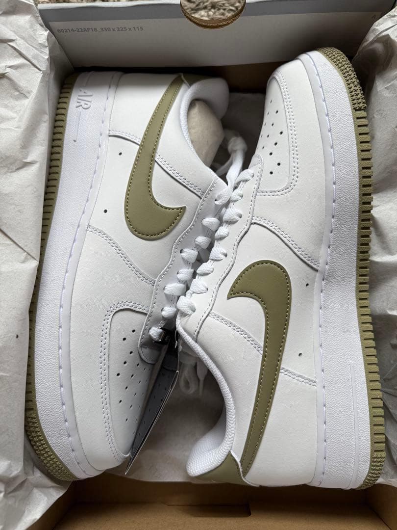 新品‼️エアフォース1 '07 ホワイト 白 オリーブ 茶 27.5cm