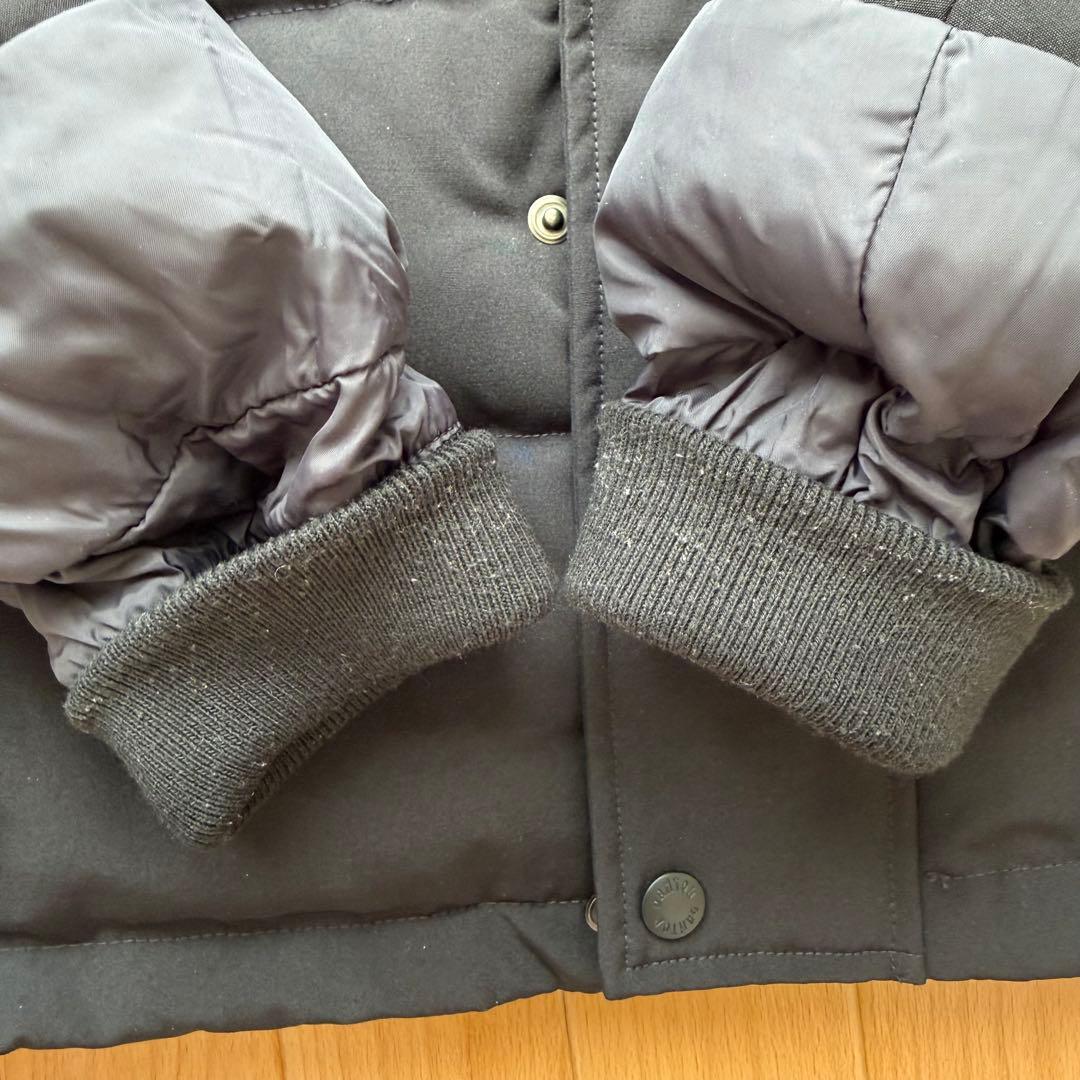 DANTON ファー付きブラックダウンジャケット