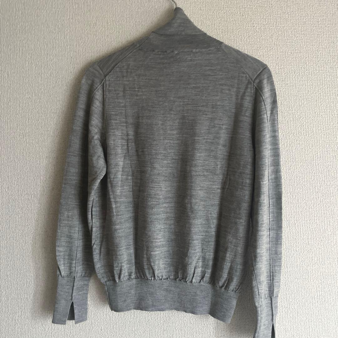 毛玉レスnano・universeニットタートルネックプルオーバーVカーディガン