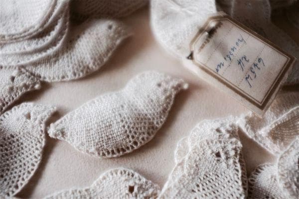 ゆう　小鳥のレース１セット　蝉のレース６m