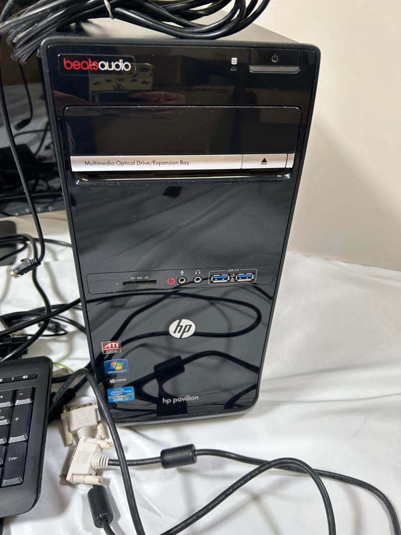 (A-086) HP Pavilion PC モニター キーボード付 Win10