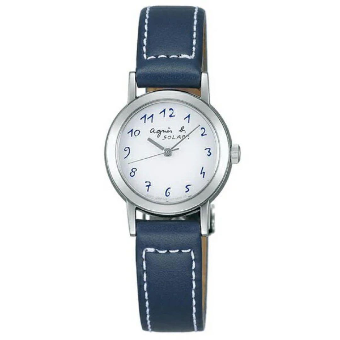 【新品】アニエスベー　ネイビー レザーベルト 時計