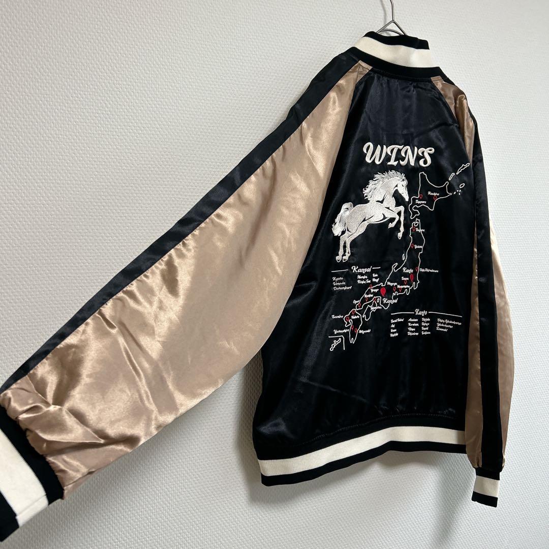 新品✨ JRA スカジャン L ブラック ゴールド 競馬 ウインズデー 競馬