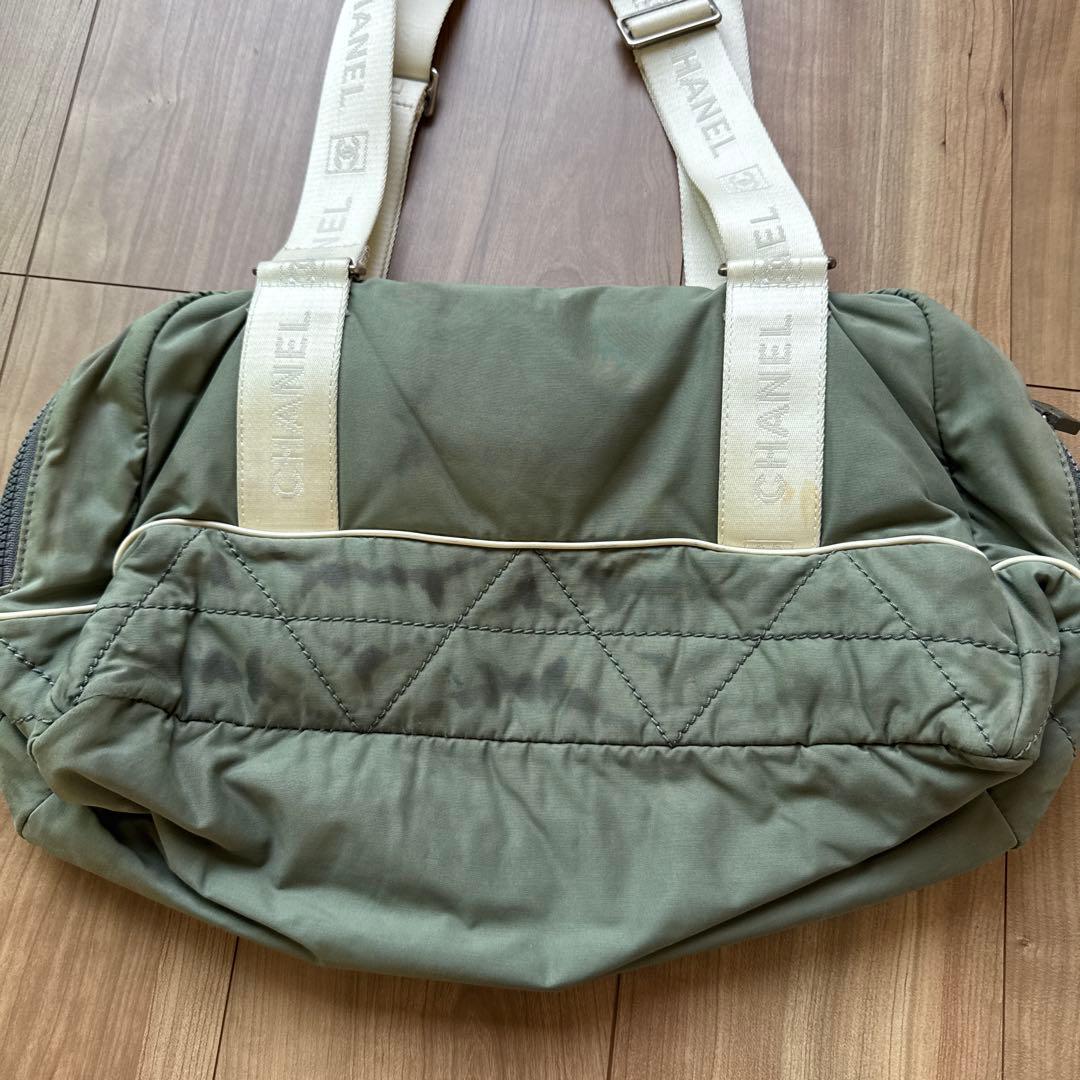CHANEL シャネル　ボストンバッグ　カーキ