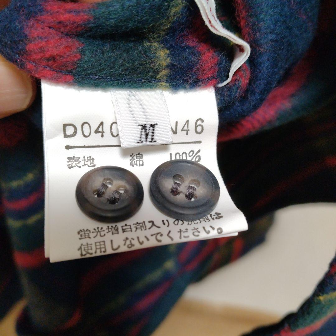 未使用NON NO マドモアゼルノンノン チェックネルシャツ PAPAS