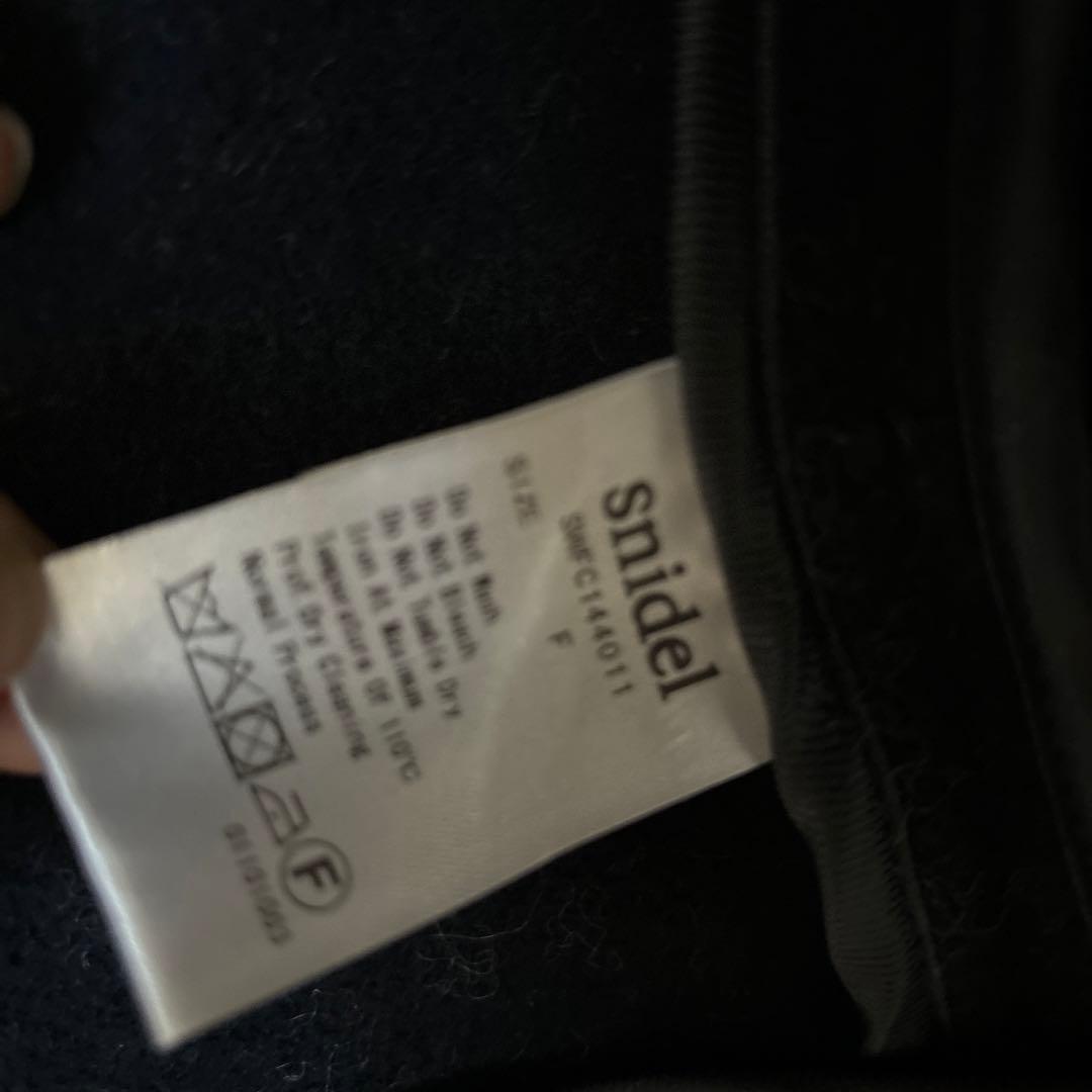 【7日まで】スナイデルネイビー ダッフルコート ファー付き