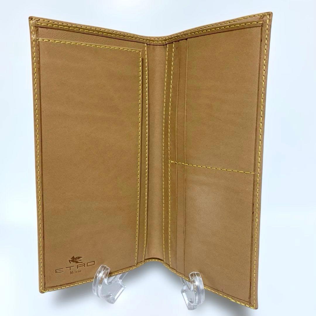 未使用エトロ ETRO 二つ折り財布 ウォレット 長財布 PVC レザー 総柄