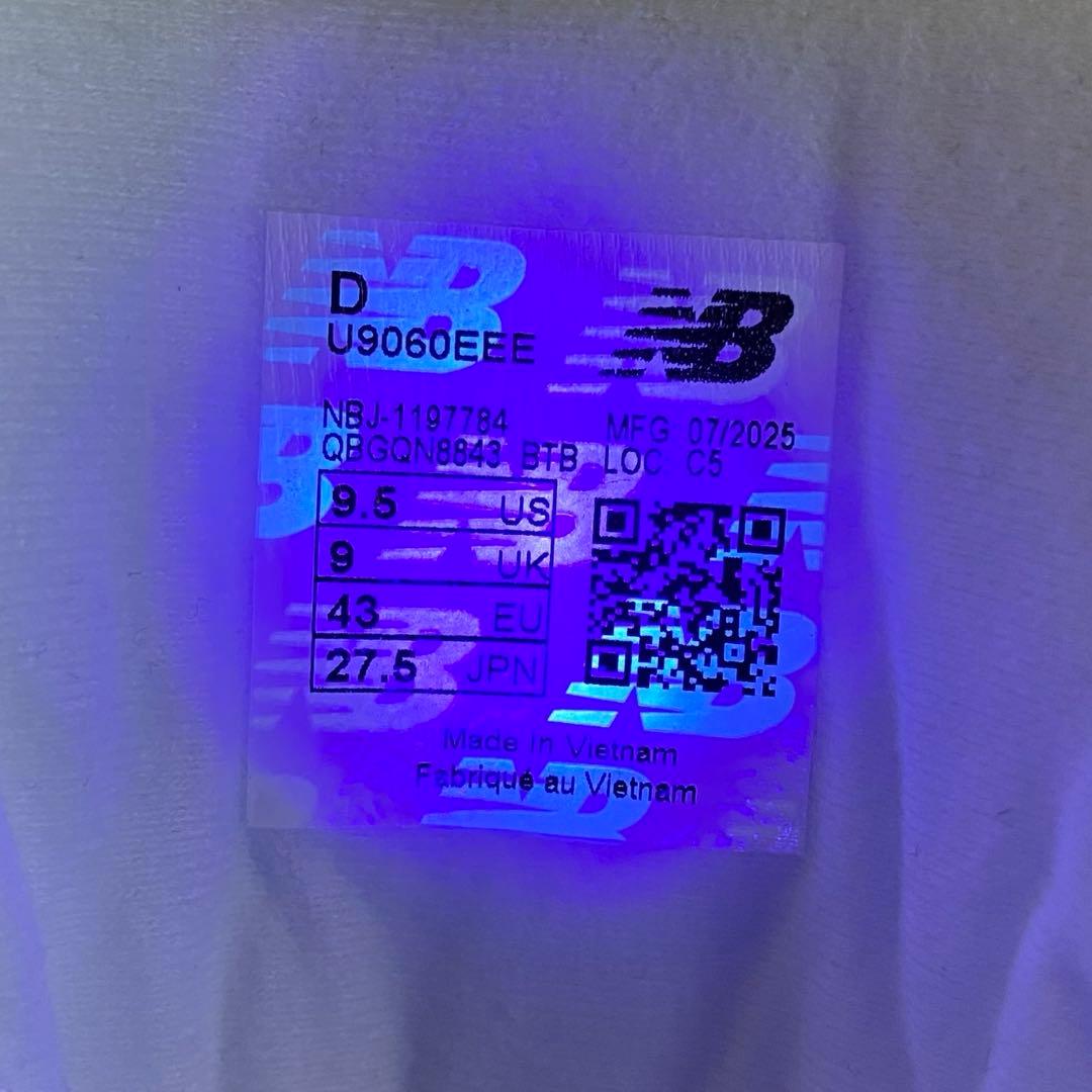 【美品】New Balance U9060EEE Slate Grey 27.5