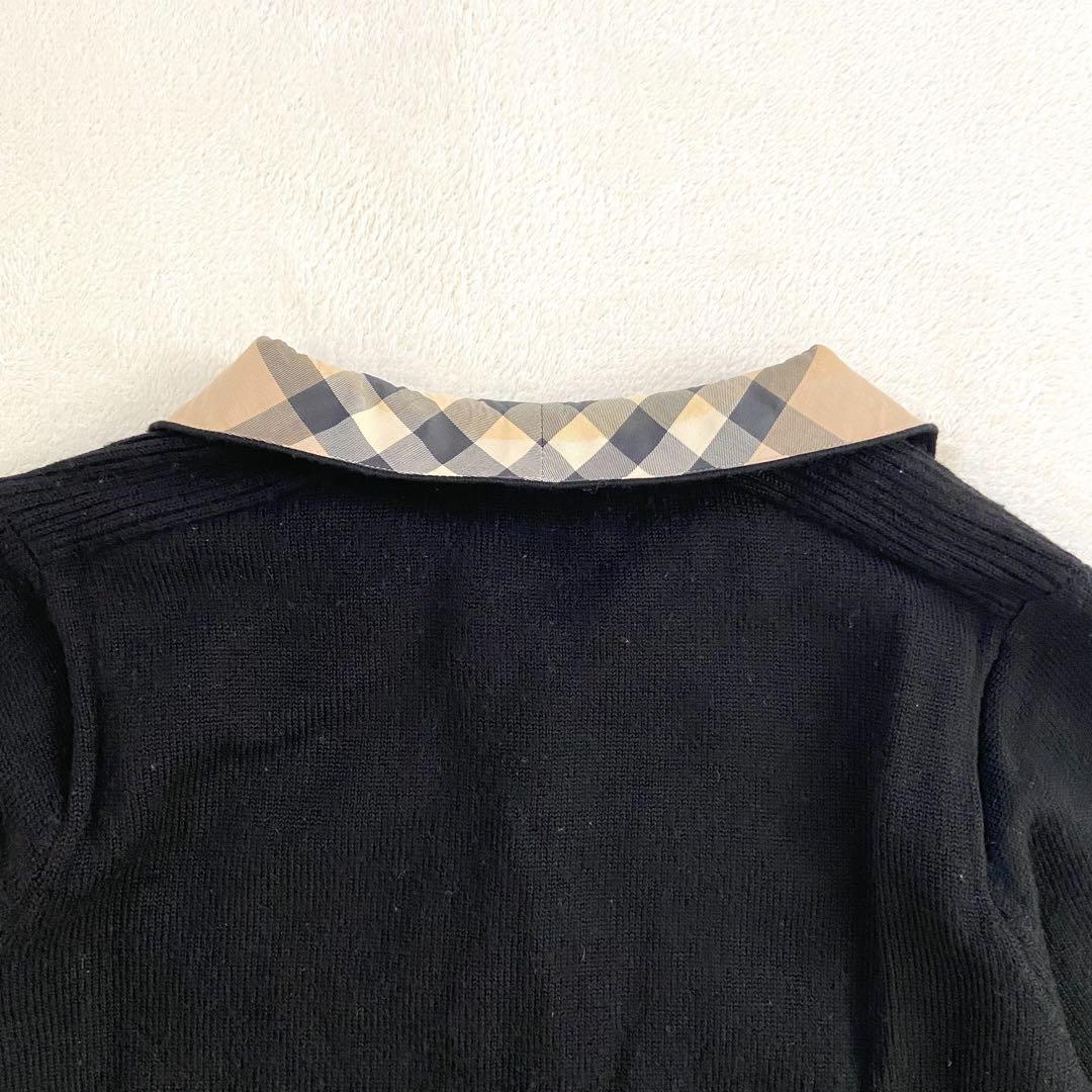 希少アルパカウール　メガチェック　シャツニット　Burberry London