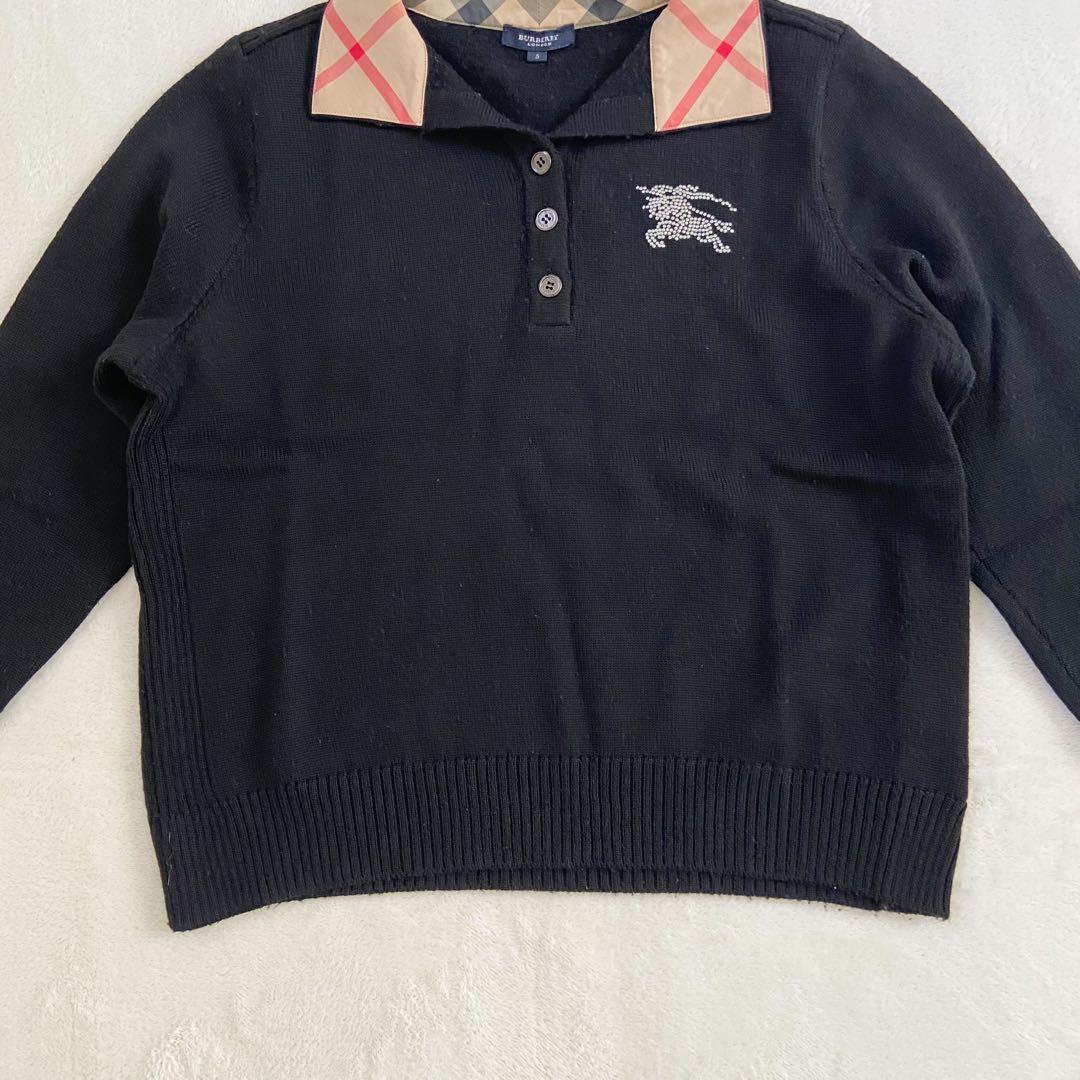 希少アルパカウール　メガチェック　シャツニット　Burberry London