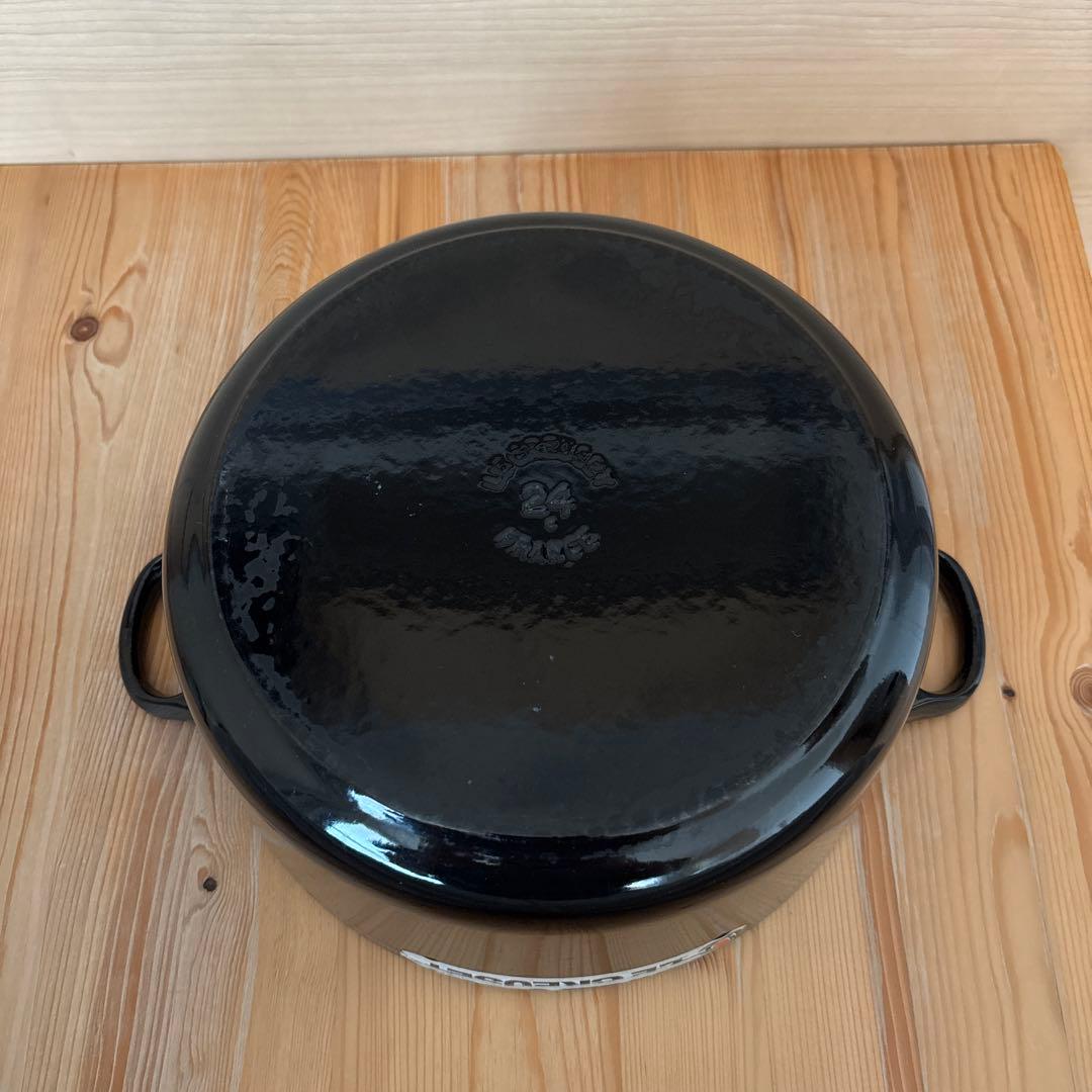 LE CREUSET 黒 両手鍋 24 ル・クルーゼ