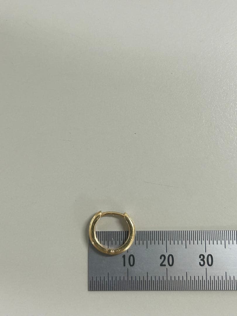 ゴールドフープピアス　k18