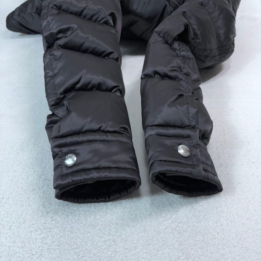 20AW ☆極美☆ PRADA 三角ロゴ　シープスキン　ダウンコート　黒　40号