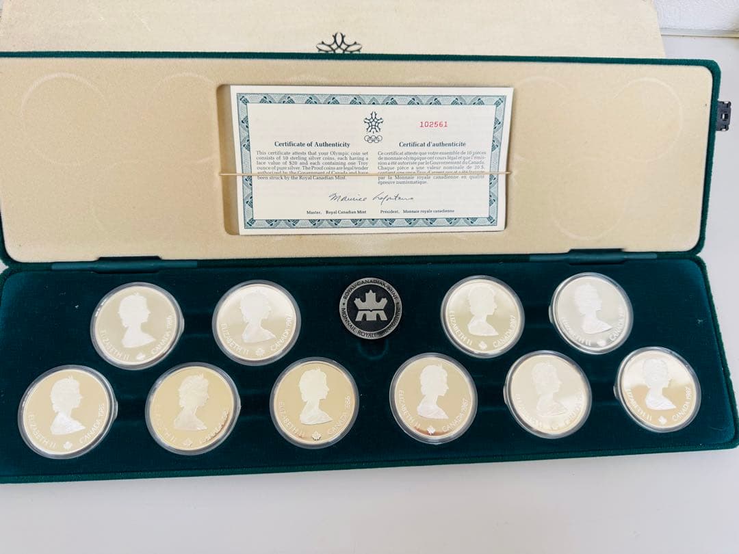 【希少】カナダカルガリーオリンピック　記念銀貨 1988年　10枚セット
