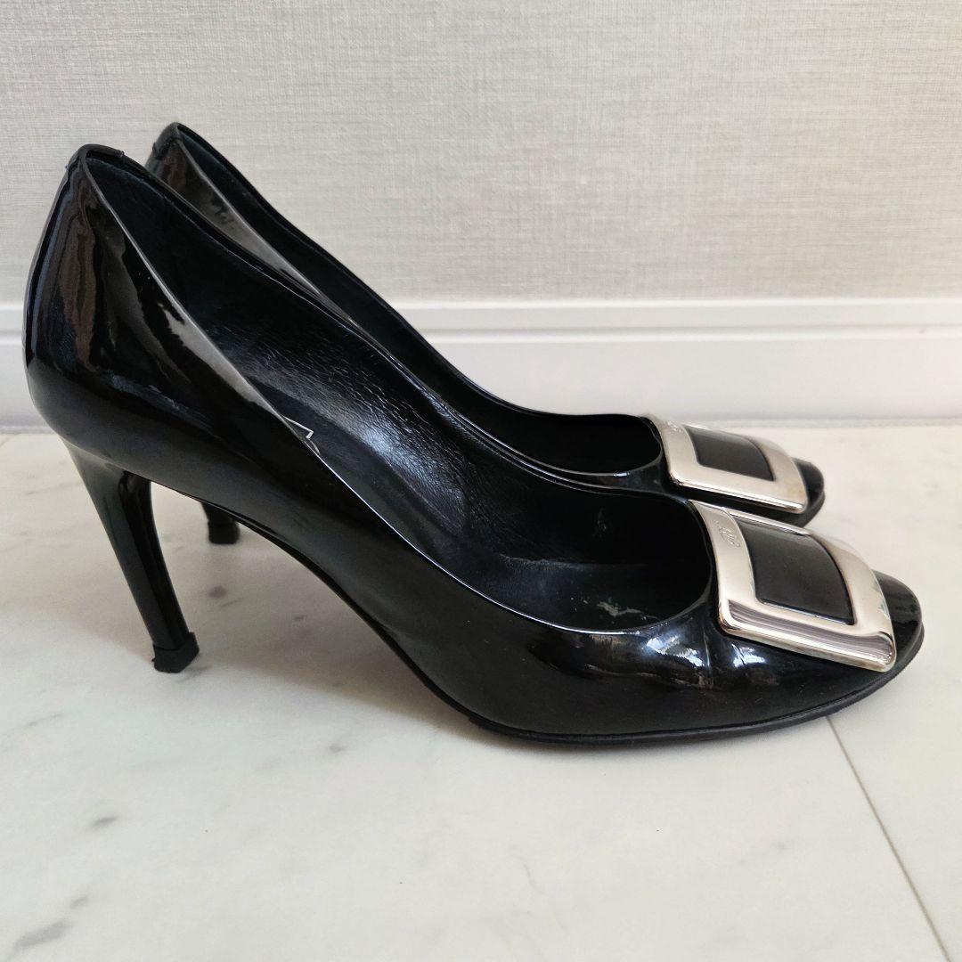 Roger Vivier　ロジェ ヴィヴィエパンプス 37 黒 パテントレザー