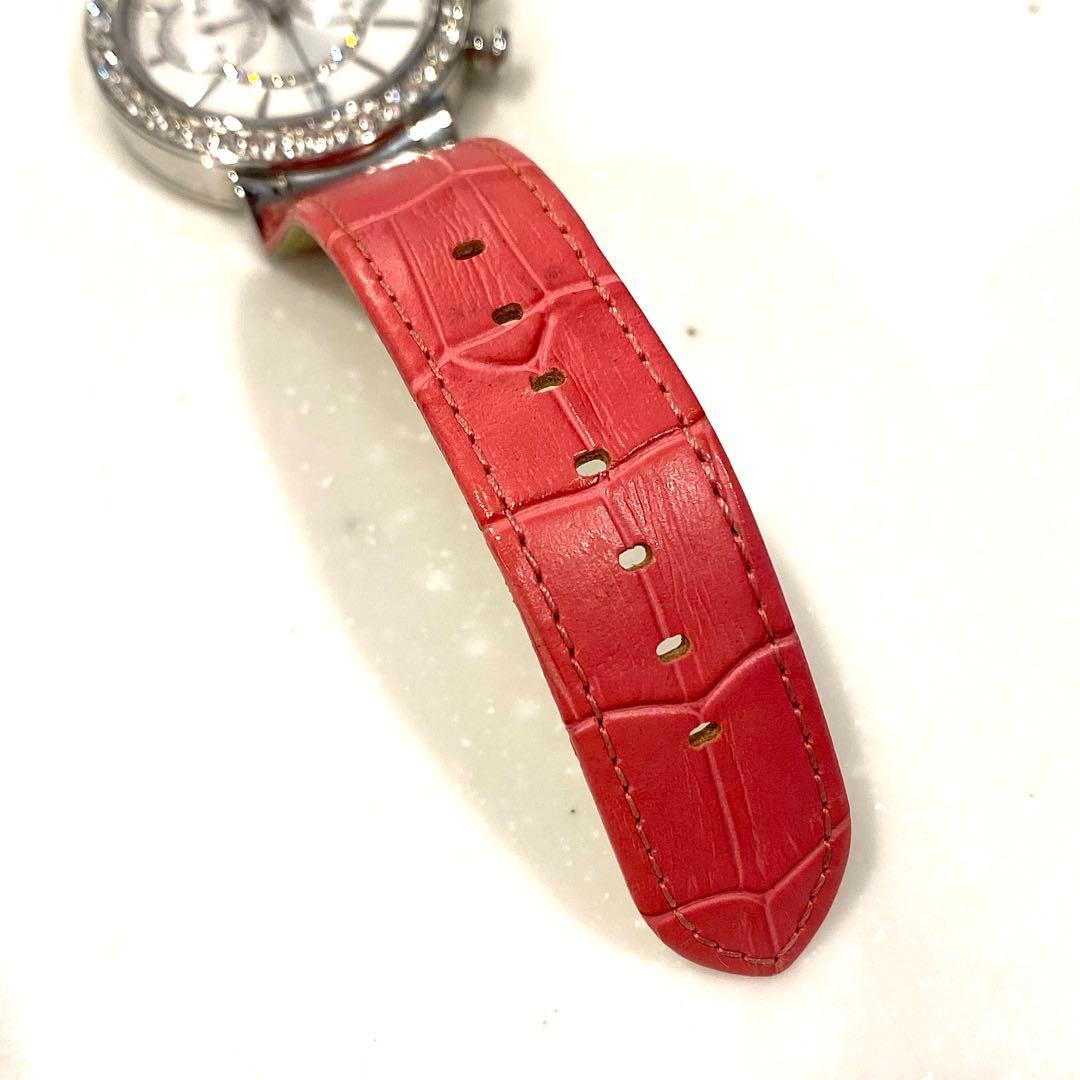 ピンクの猫。SWAROVSKI スワロフキー　腕時計