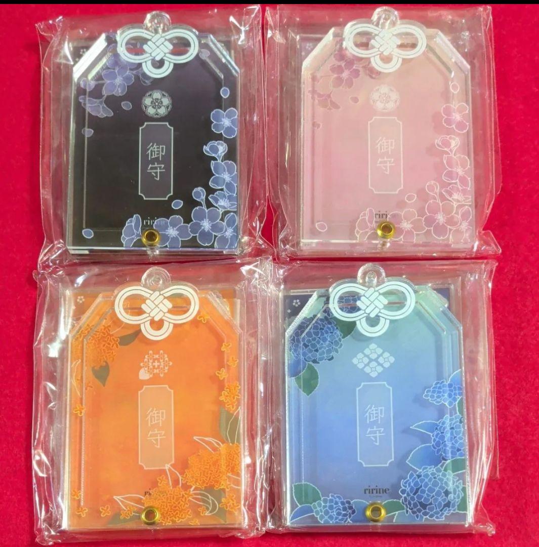 フクヤ　お守りミニアクリルフレーム　和花 金木犀　紫陽花　桜　夜桜　4個セット