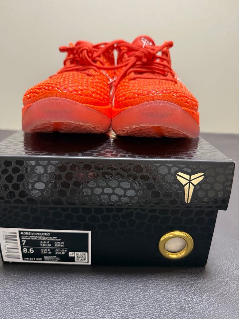 NIKE Kobe6 Protro Total Orange 25cmバッシュ