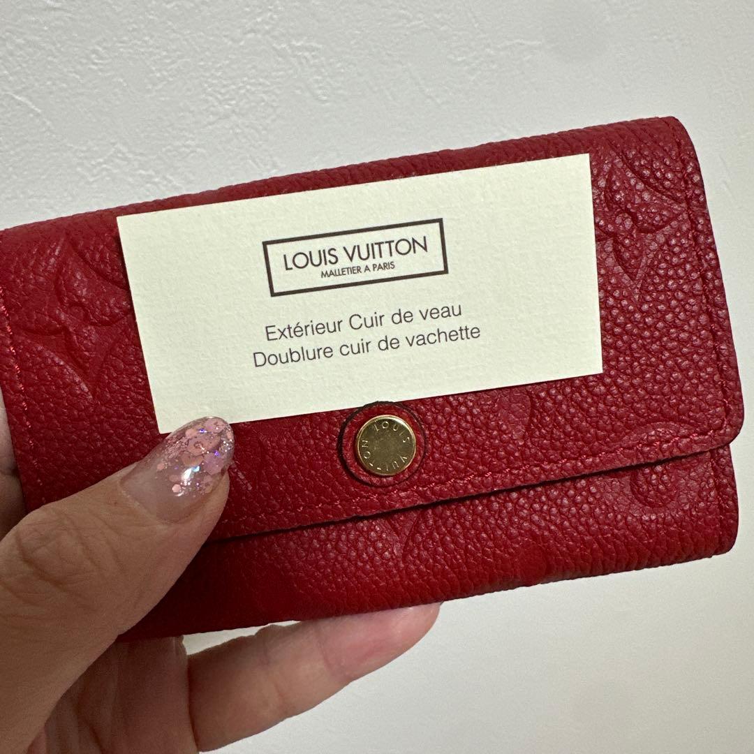 ルイヴィトン　LOUIS VUITTON 赤　キーケース　６連　箱付き　レッド