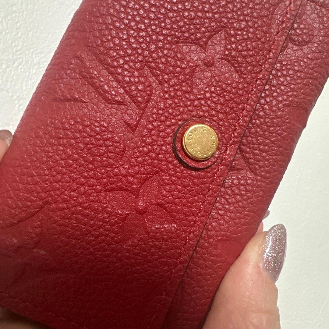 ルイヴィトン　LOUIS VUITTON 赤　キーケース　６連　箱付き　レッド
