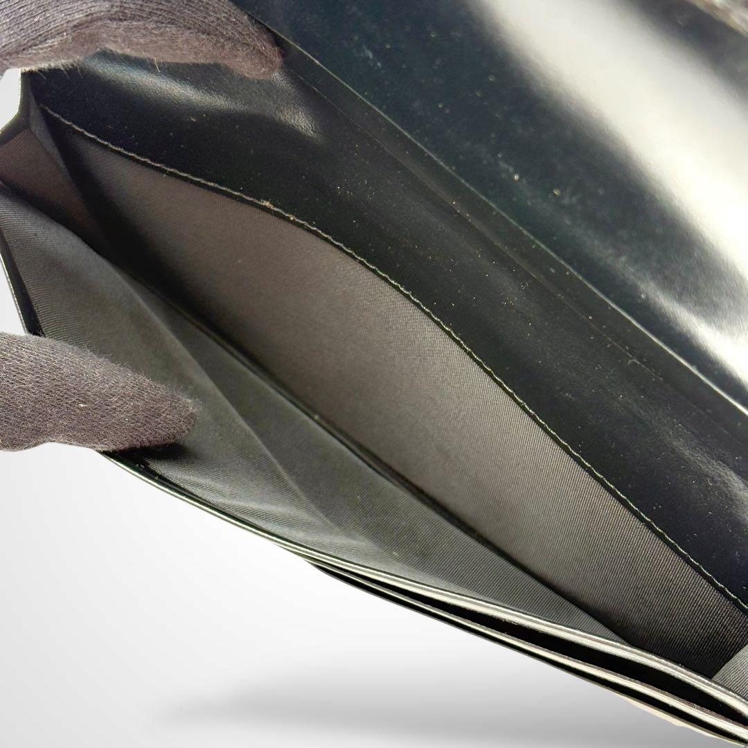 極美品✨Dunhill ダンヒル クロコ型押し レザー 本革 ブラック メンズ