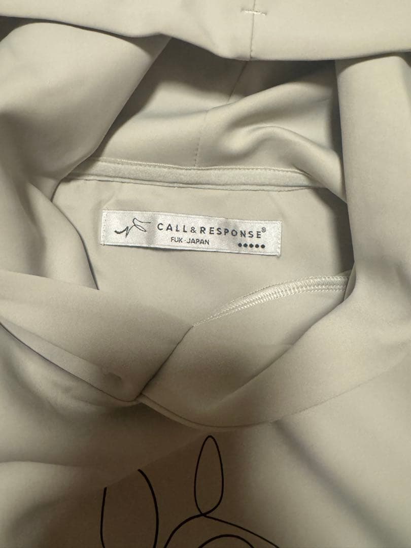 ナメクジ　コールアンドレスポンスフレンチブル-プリントパーカー