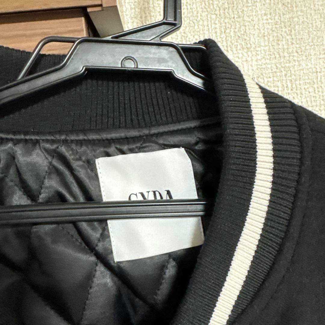 GYDA GG Padding スタジャン BLACK レザー　レディース