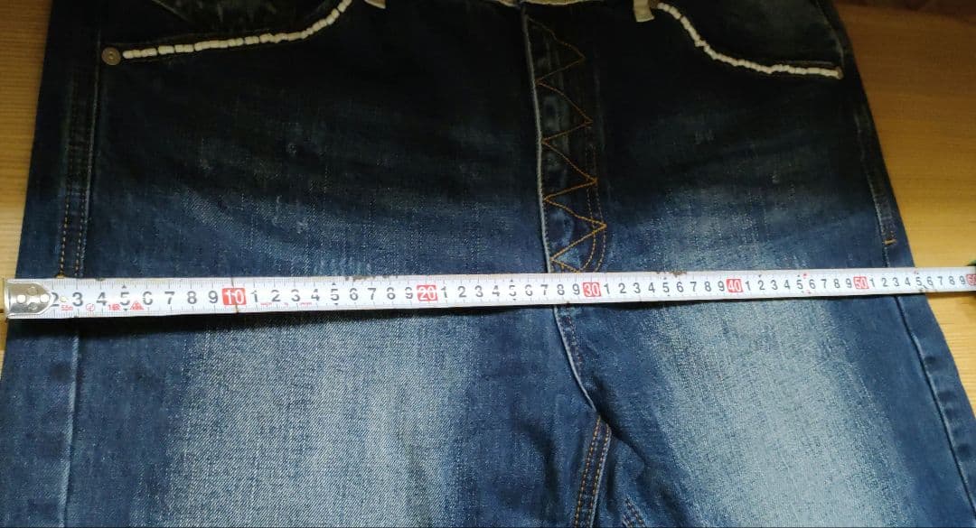 Sculptor Beaded Waist Denim Pantsインディゴブル