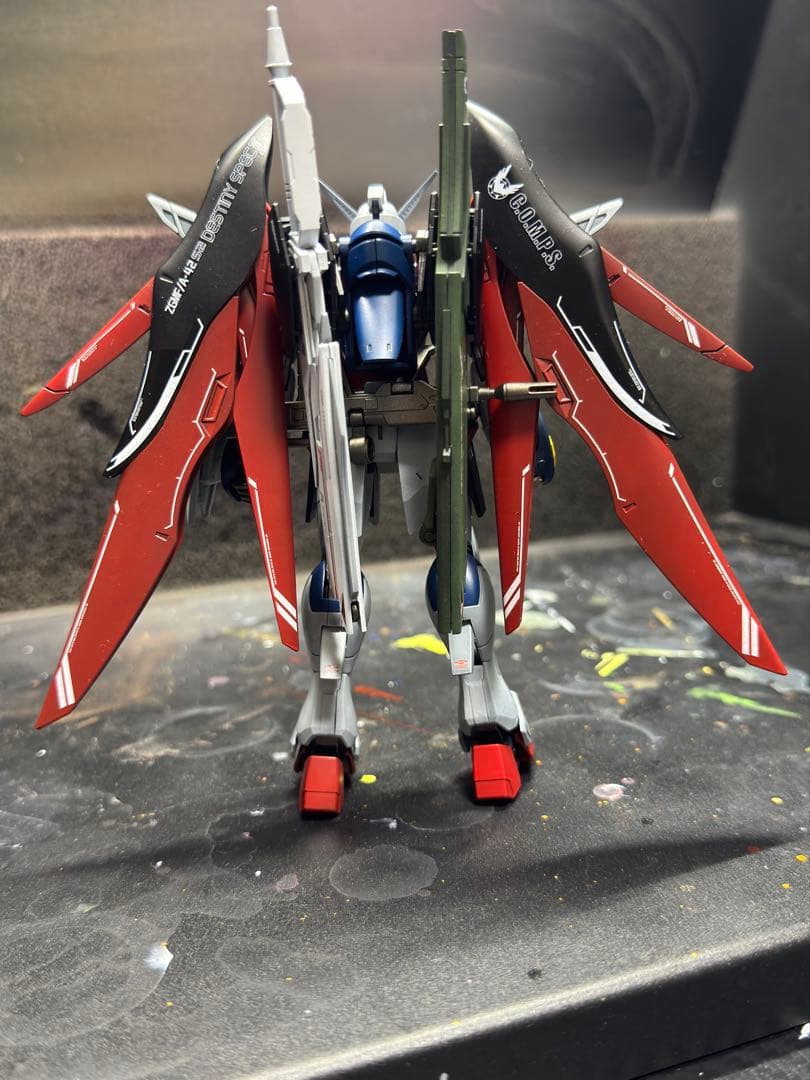 かわの　HGCE ディスティニーガンダム　ゼウスシルエット　塗装完成品