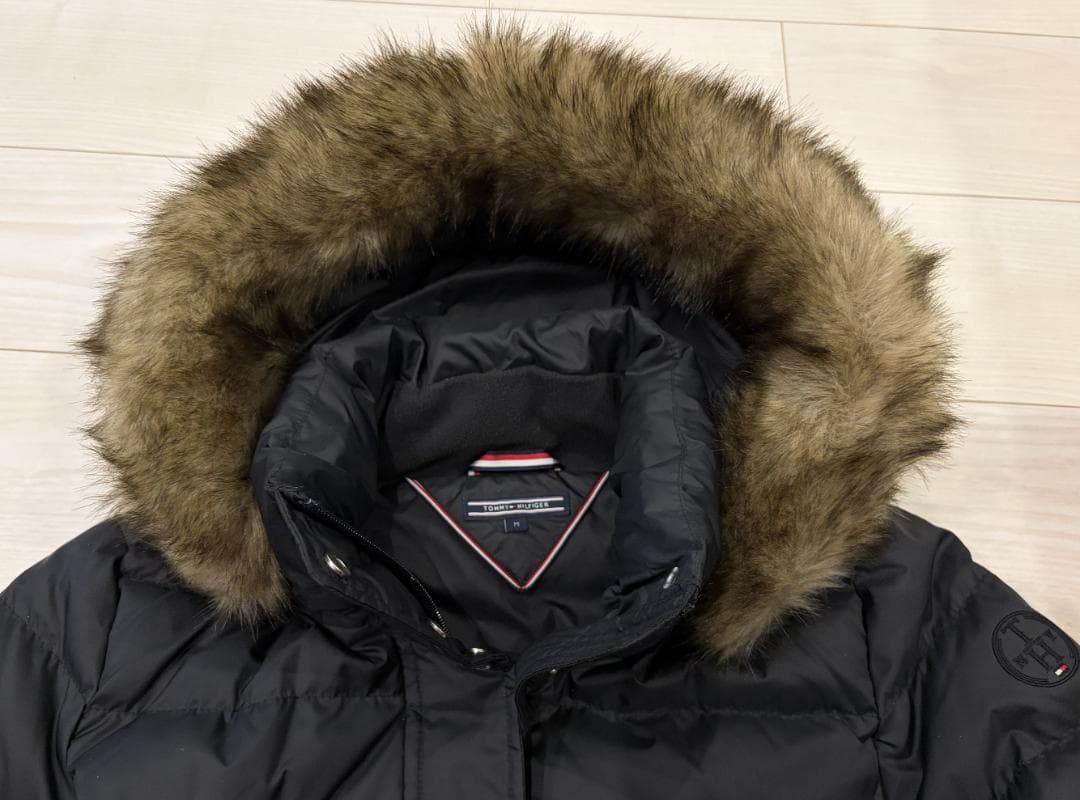 ■【美品】 ／ロング黒ダウンコート／レディースMサイズ