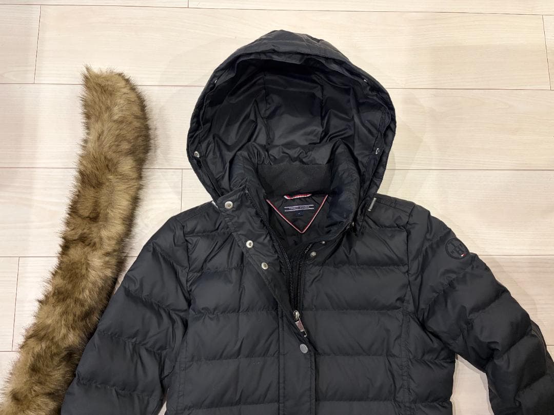 ■【美品】 ／ロング黒ダウンコート／レディースMサイズ