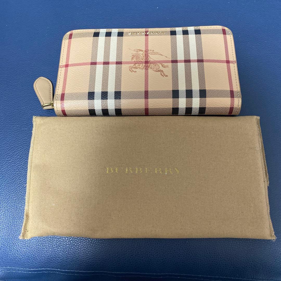 BURBERRY チェック柄 長財布