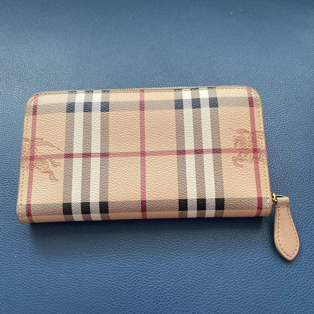 BURBERRY チェック柄 長財布