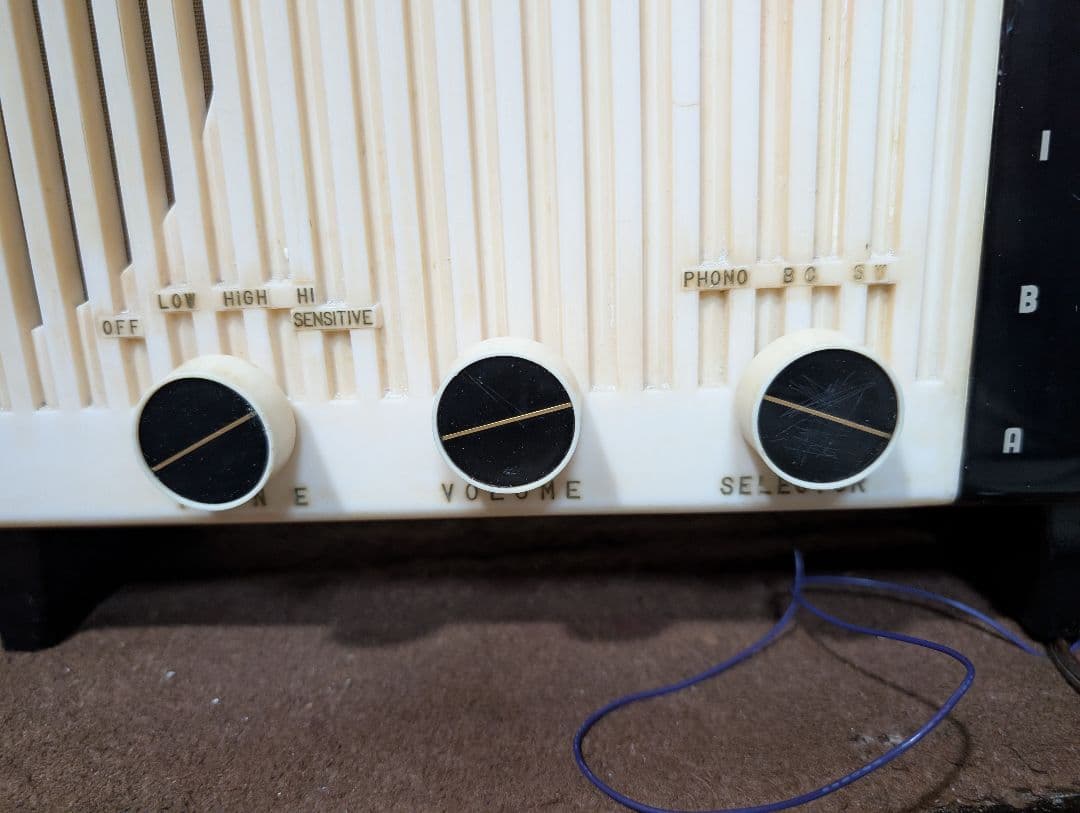 マツダうぐいすGS 昭和レトロ 真空管ラジオ　マジックアイ付