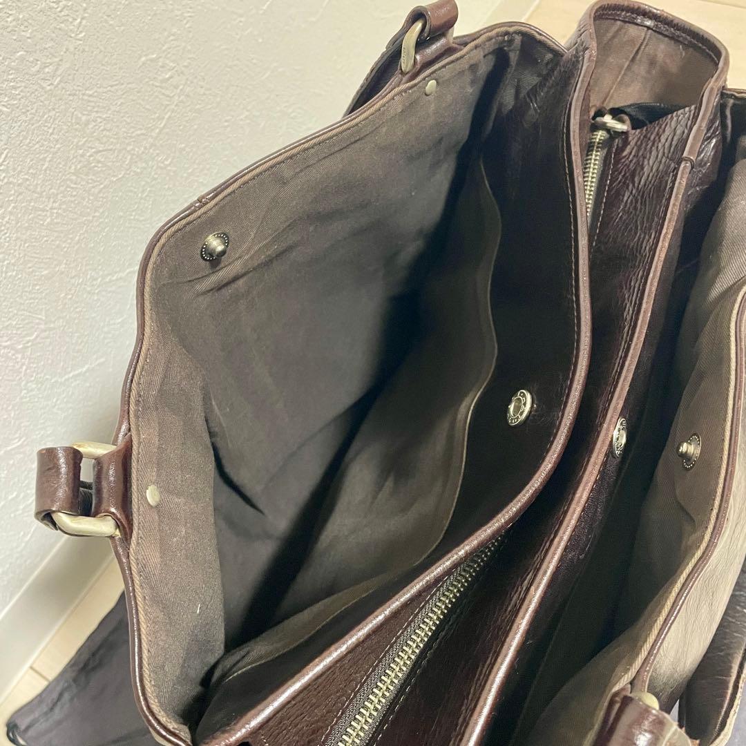 【おかか*無言取引】アニアリ　トートバッグ　ブラウン　オールレザー