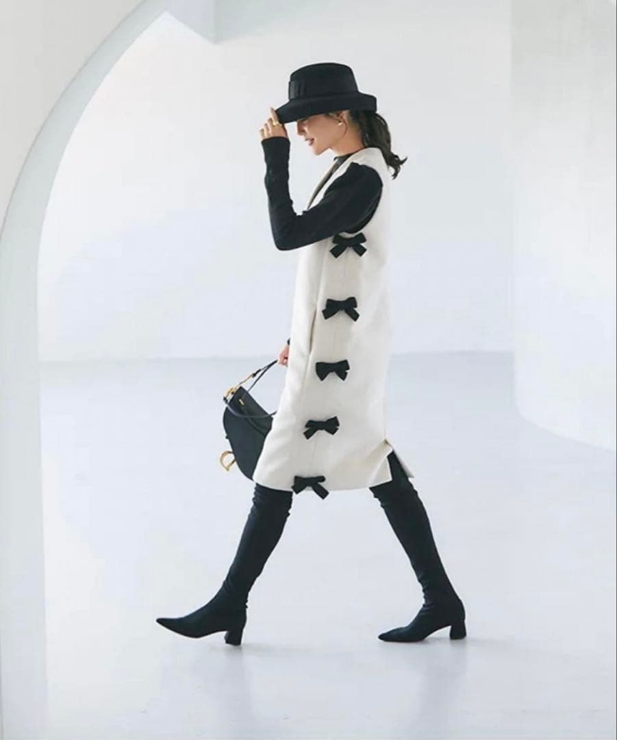 SEVENTEN セブンテン　サイドリボンジレワンピース　新品未使用