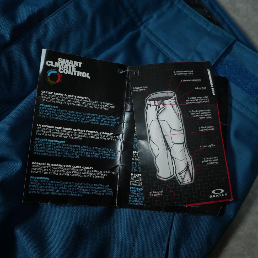 新品 OAKLEY スキー スノボ パンツ ウェア ターコイズ シェルパンツ
