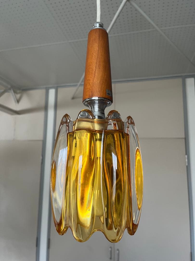 ヴィンテージ　70's ペンダントランプ　ミッドセンチュリー レトロモダン