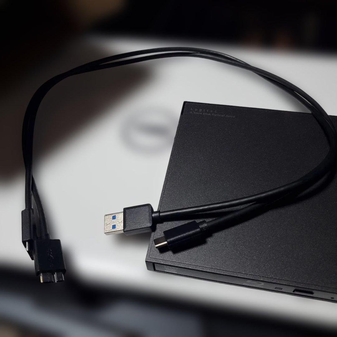 最新 Logitec 外付けBDドライブ M-DISC ACアダプター付