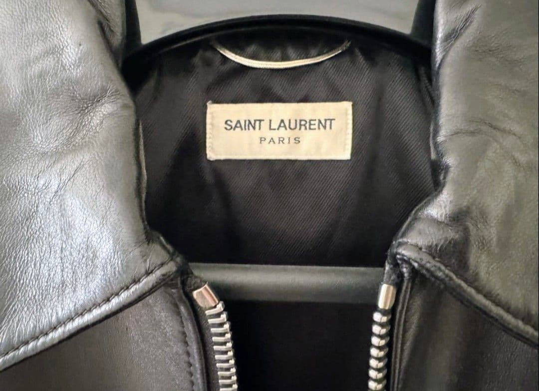 【46・エディ期】SAINT LAURENT ラムレザー キース型 黒 極美品