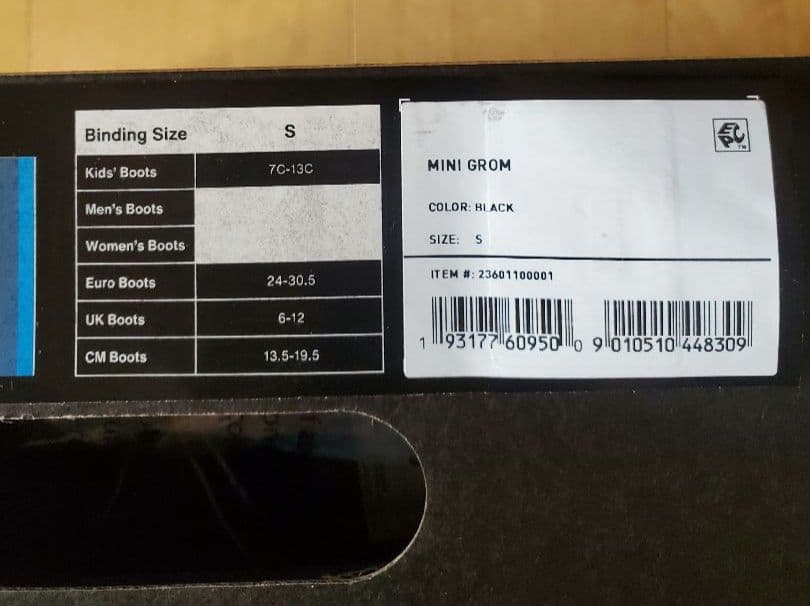 キッズ Burton ミニグロム ディスク スノーボードバインディング