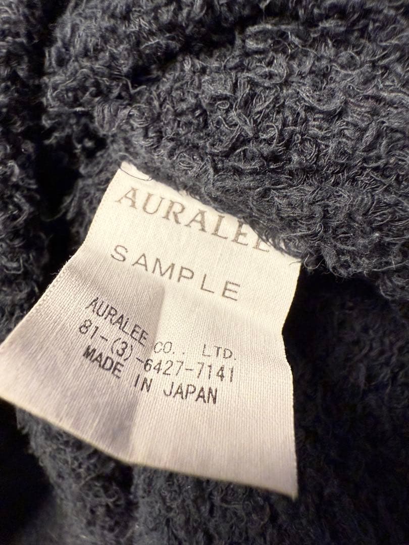 AURALEE COTTON LINEN SHAGGY KNIT黒　サイズ4
