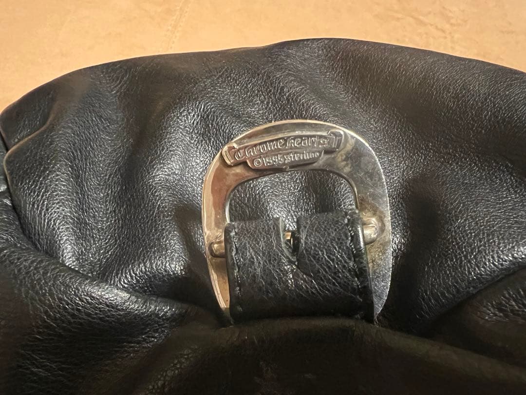 クロムハーツ スナットパックXL　一番大きいサイズ　ショルダーバッグ 黒革