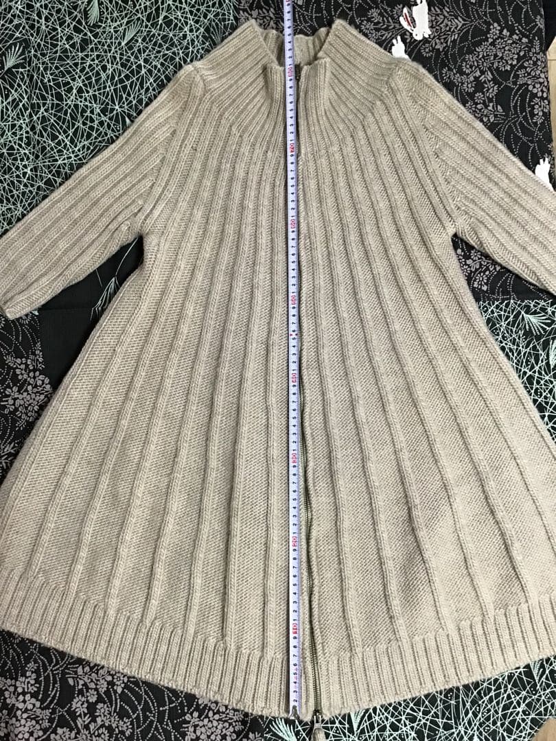 ゴルチエ　 ニットワンピース ジッパー付　40 ベージュ系